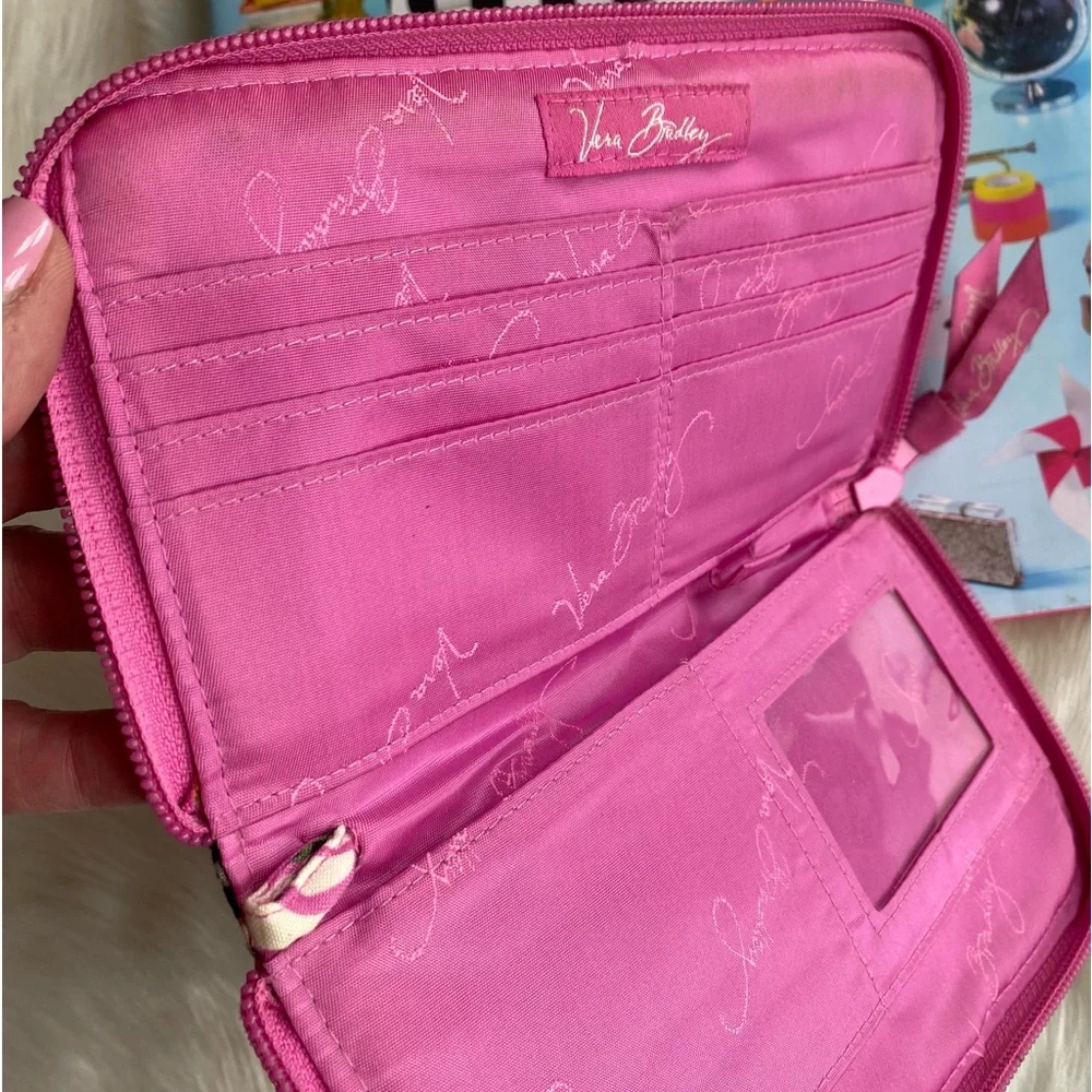 Vera Bradley Pink Zipper Wallet - Picture 8 of 11